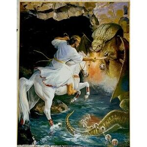 SunsOut Victory Dragon Slayer Daniels‎ 1000 pc Jigsaw Puzzle Sealed Retired USA